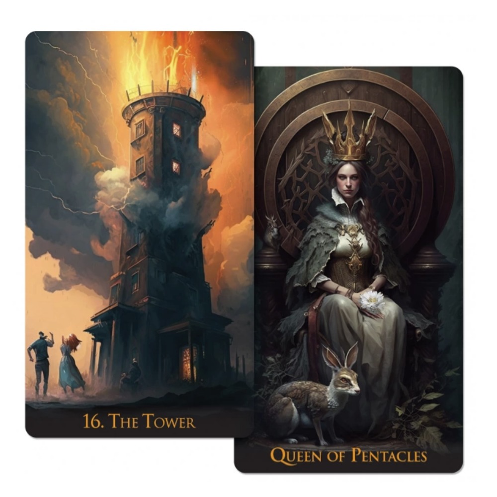 Tarot Cards Deck With Guidebook - Колода Таро «Дивной мир» 12*7 см,