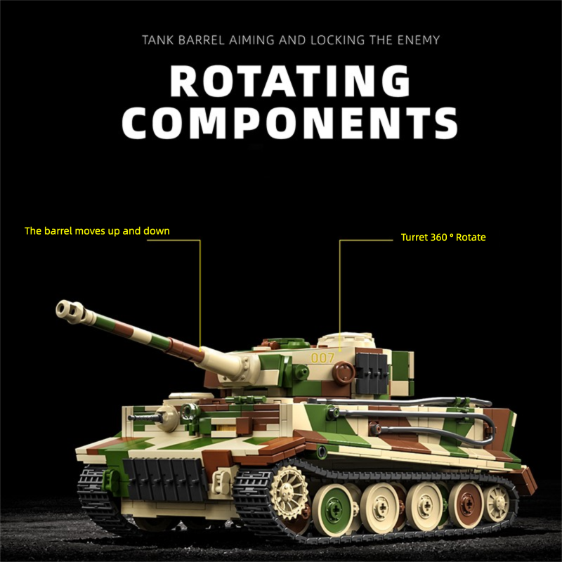 Lego Compatible Military Tank - Набор строительных блоков «Немецкий танк Тигр»
