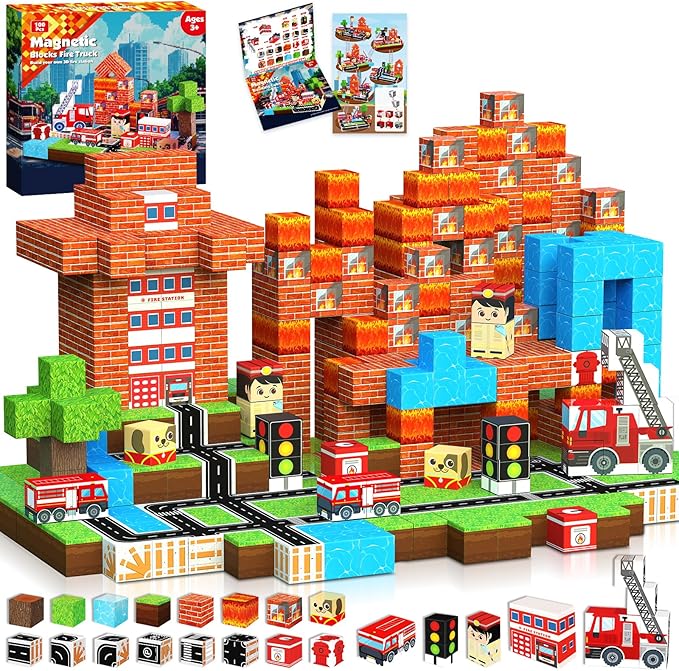 Magnetic Building Tiles Set 100Pcs - Магнитные блоки, 100 шт., набор для