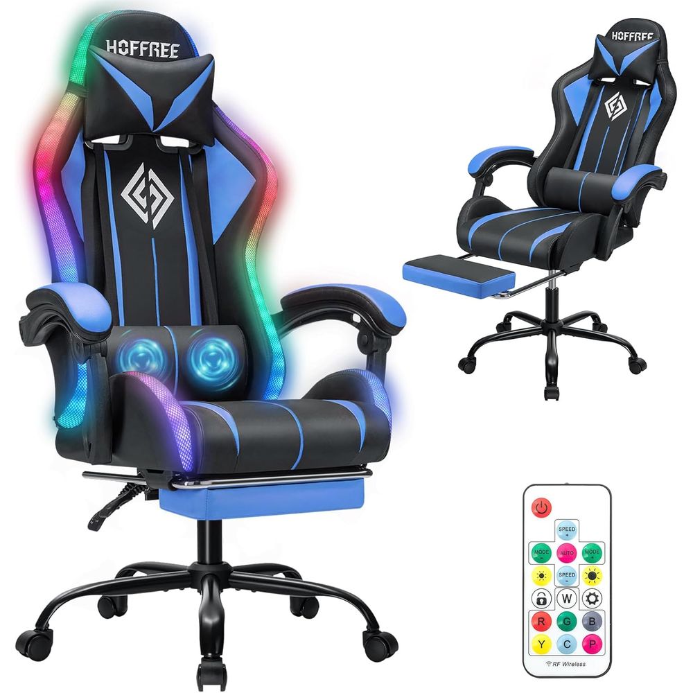 Video Games - Игровое кресло с LED-подсветкой, массажем и