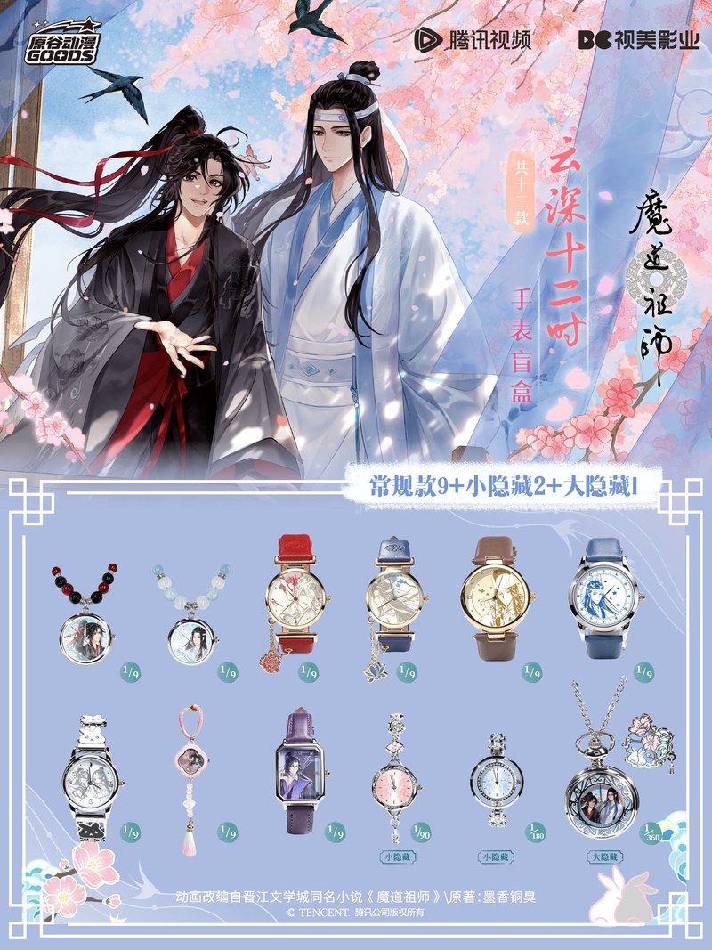Anime Action Figure Blind Box - Mdzs Acg Goods Подвеска-часы «Неуклюжие» Вэй
