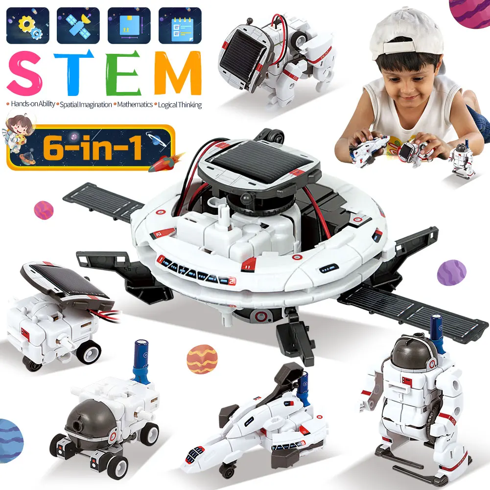Наборы игрушек-роботов на солн – обзор и цена Stem Solar Robot Kit For Kids