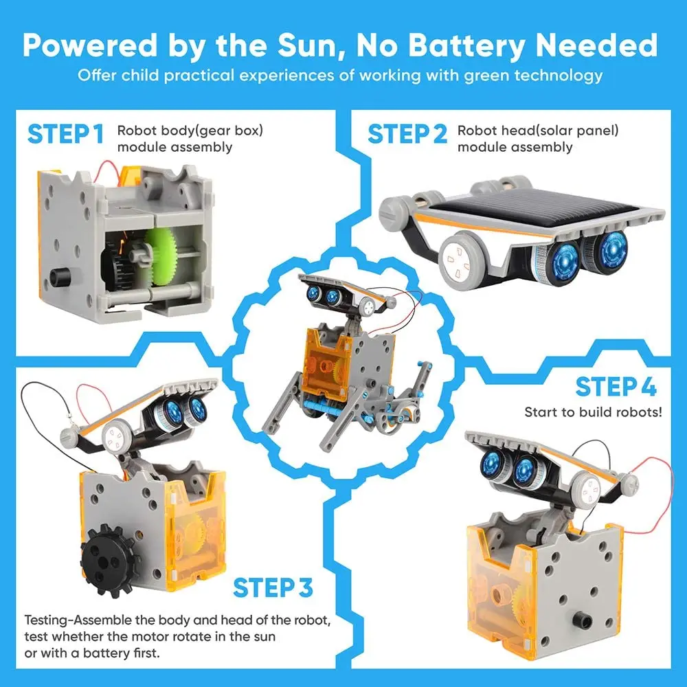 STEM 13-в-1 обучающий солнечны – обзор и цена Stem Solar Robot Kit For Kids