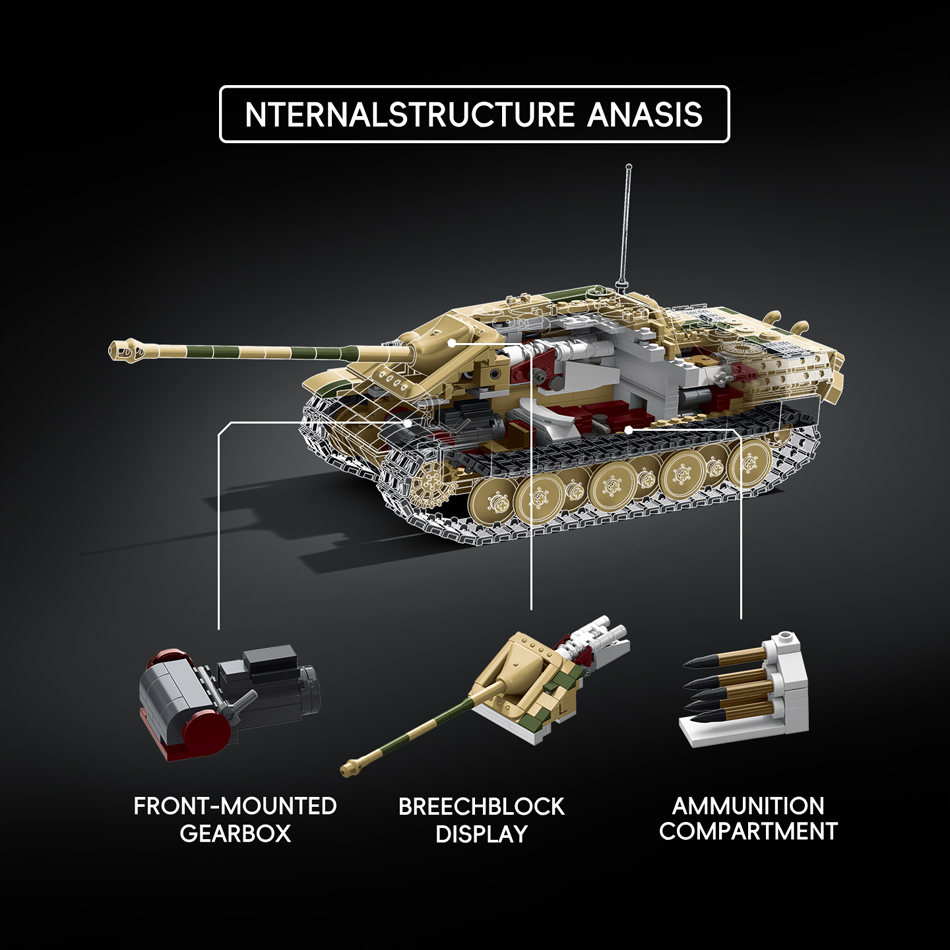Военный танк Jagdpanther G1 Sd – обзор и цена Lego Compatible Military Tank