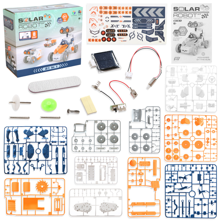 21 в 1, комплект солнечного ро – обзор и цена Stem Solar Robot Kit For Kids